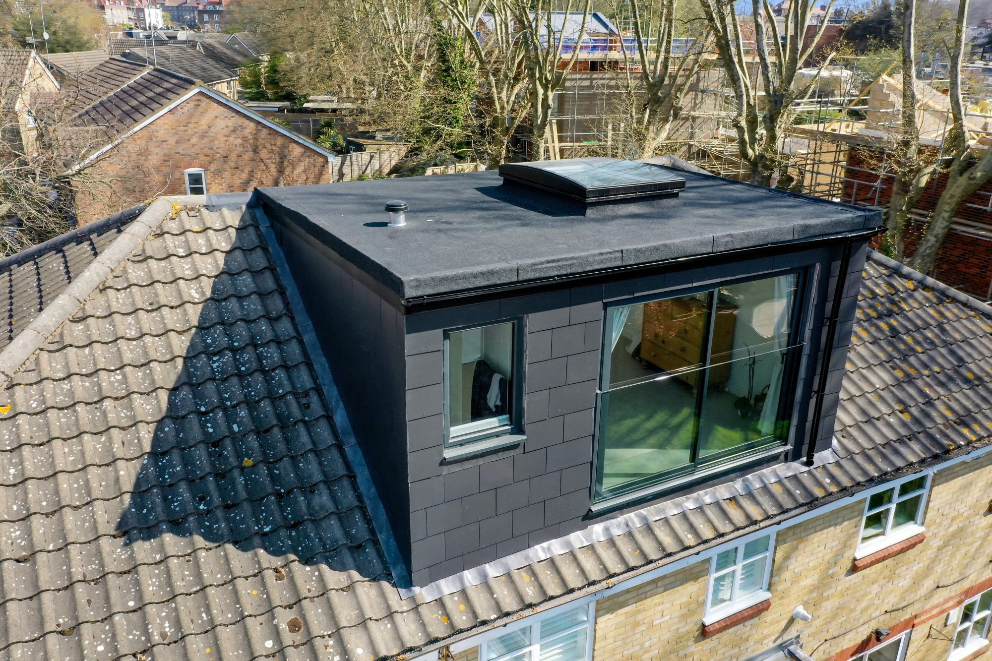 Dormer loft conversion exterior view