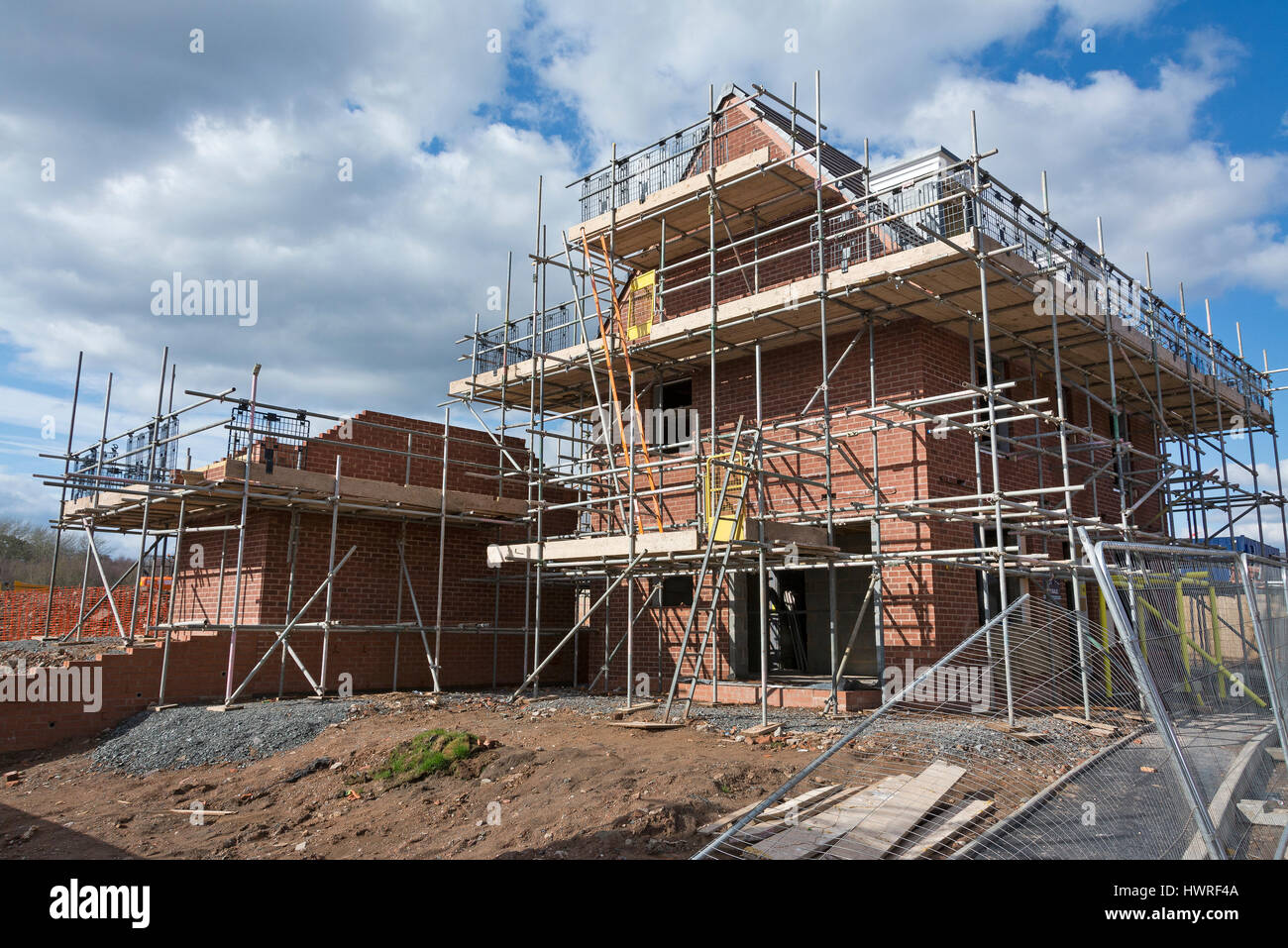 New build house under construction