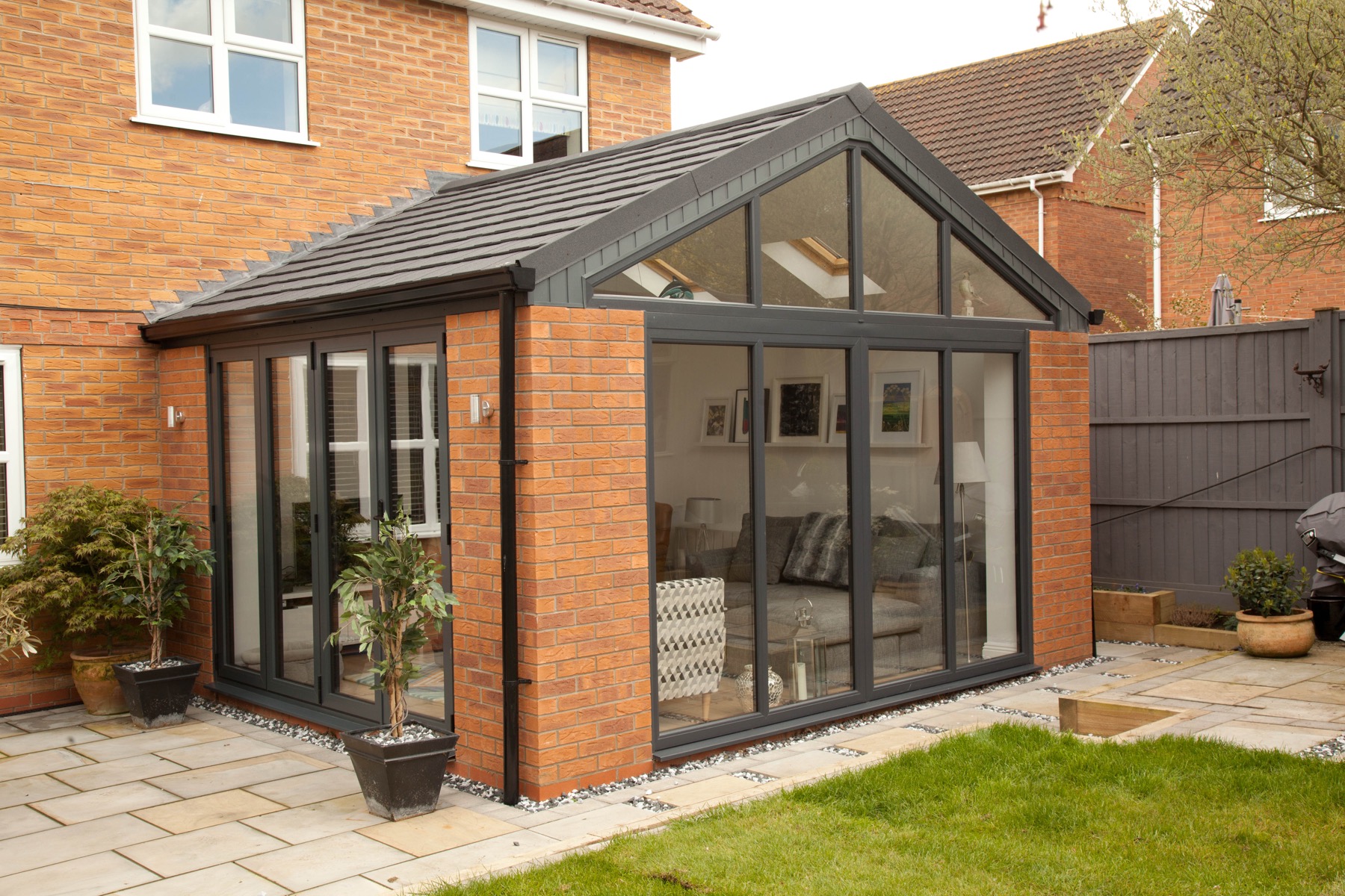 Modern orangery conservatory build